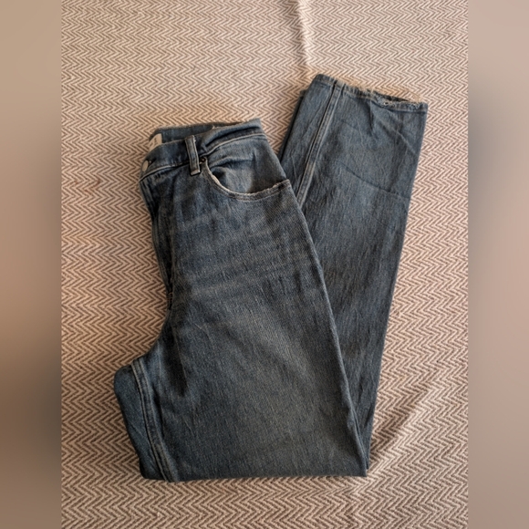 Abercrombie & Fitch Straight Leg Blue Jeans curve Ultra High Rise - Picture 3 of 9